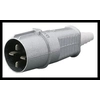 Plug 63A 3P+Z IP44 metalen draagbaar 500V, platte pinnen