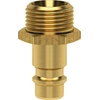 Plug nipple for connection Ø nom. 7.2mm, brass, ES series, ext.G1 / 4 "LÜDECKE