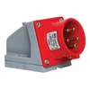 Plug plug 5 poly 3P+N+E 16A 6h 380V IP44 three-phase CEE applied mounting