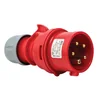 Plugue plug 5 poli 3P+N+E 16A inversor de fase 6h 380V IP44 trifásico CEE