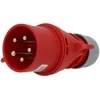 Plugue plug 5 poli 3P+N+E 32A inversor de fase 6h 380V IP44 trifásico CEE