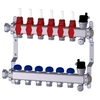 Podlahové vytápění - rozdělovače: rozdělovač PREMIUM s rotametry -7 obvody