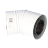 Polvi 45 astetta DN80/125 valkoinen ilma-savukaasukondensointi kondensaatio-/turbokattiloihin