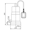 Pompa di drenaggio WILO Initial DRAIN 10-7 per acque sporche, con galleggiante e cavo 10mb