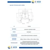 Ponte trapezoidal inclinada Wys=70mm L:400mm em EPDM