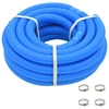 Pool hose with clamps, blue, 38 mm, 12 m