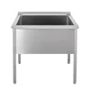 Pool Welded Single Bowl Gastronomic Sink 90x60x85cm Stainless Steel