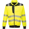 PORTWEST Sweatshirt PW3 Hi-Vis Size: L, Color: fluorescent yellow / black
