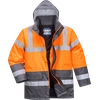 PORTWEST Two-color jacket Hi-Vis Traffic Size: XS, Color: fluorescent orange