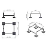 Postura ligera del soporte de la minibomba de calor con pie de estructura, 4-stopowa 700 x 490-795 , FF-755