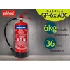 Powder fire extinguisher 6 kg GP6x ABC - with a POWDER sticker