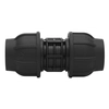 PP compression fitting 90x75 PN10, for PE pipes, black colour