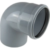 PP-HT elbow 110/67 sanitary, for internal sewage, ash color