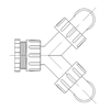 Pračkový sifon, podomítkový, dvojitý Plastbrno EPPN452