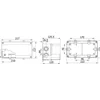 Правоъгълна разклонителна кутия от ABS пластмаса 210x110x120mm прозрачна IP67 IK06 дълбока