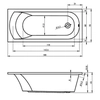 Правоъгълна вана Riho Miami 160x70 cm