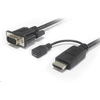 PremiumCord HDMI to VGA cable converter with micro USB power connector - black
