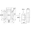 Presa standard francese blu per quadri elettrici 16A protezione bambini IP44