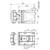 Presa trifase applicata 4 poly 32A 3P+E 6h CEE 380V IP67