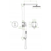 PRETTO SET OF SHOWER WITH A SUSPENSION BATTERY - GRAPHITE