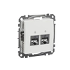 Prise ordinateur 2xRJ45 kat.6 STP, blanc SEDNA DESIGN