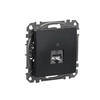 Prise ordinateur RJ45 kat.5e STP, noir anthracite SEDNA DESIGN