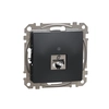 Prise ordinateur RJ45 kat.5e STP, noir anthracite SEDNA DESIGN