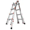Професионална алуминиева стълба, Системи от малки гигантски стълби, 4 x 4 стъпала - Нивелатор M17, 5 в 1, Нивелиращи крака