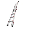 Професионална алуминиева стълба, Системи от малки гигантски стълби, 4 x 4 стъпала - Нивелатор M17, 5 в 1, Нивелиращи крака
