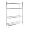 Professional Chrome Metal Storage Rack 4-półkowy 180x45x180cm