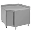 Professional Corner Gastronomy Table with Stainless Steel Cabinet 100x60x85