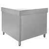 Professional Corner Gastronomy Table with Stainless Steel Cabinet 100x60x85