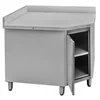 Professional Corner Gastronomy Table with Stainless Steel Cabinet 100x60x85