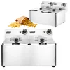 Professional Electric Fryer Gastronomic 2x8L 7000W Hendi 205839