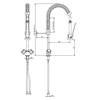 Professional Gastronomic Shower Faucet For Kitchen Hendi 970300