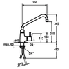 Professional Gastronomic Tap With Spout 360 St.Bartscher 400126