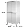 Professional Pass-Through Gastronomic Cabinet 4-drzwiowa 80x60x180cm