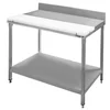 Professional Stainless Steel Butcher's Gastronomy Table with Shelf 100x70x85