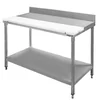 Professional Stainless Steel Butcher's Gastronomy Table with Shelf 120x70x85