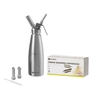 Professionele RVS Slagroomsifon 1l + 24 Patronen N2o Hendi