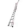 Professionelle Aluminiumleiter Little Giant Leitersysteme 4 x 6 Stufen – Nivelliergerät M26, 5 in 1 Nivellierbeine