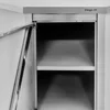 Professioneller Catering-Ecktisch mit Edelstahlschrank 100x60x85