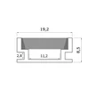 Profil LED T-LED Walking HR + klosz Wersja: Profil z kloszem 2m