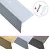Profiles for stairs, 15pcs., Silver, 100cm, aluminum, f-shaped