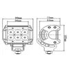 Projecteur de travail TruckLED LED cree 14 W,12/24 V, IP67, 6500K, Homologation R10