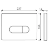 Przycisk spłukujący do WC Kerra Pacific Antracyt (slim)