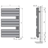 PURMO Elato badeværelsesradiator H=1130 L=450, 528W, hvid RAL9016