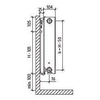 PURMO PLAN-Heizkörper FCV22 600x1000, Heizleistung:1676W (75/65/20°C), Stahlplattenheizkörper mit glatter Frontplatte, Anschluss unten, PURMO