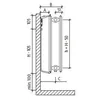 PURMO radiaator HV20 600x1800, küttevõimsus: 1953W (75/65/20°C), hügieeniline terasplaatradiaator põhjaühendusega, ilma kaanteta ja restita, PURMO