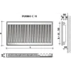 PURMO radiator C11 550x500, grelna moč: 472W (75/65/20°C), jekleni panelni radiator s stranskim priključkom, PURMO Compact, bel RAL9016